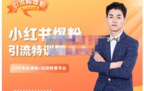 陆明明·小红书爆粉特训班5.0，助你轻松玩转小红书平台价值1380元