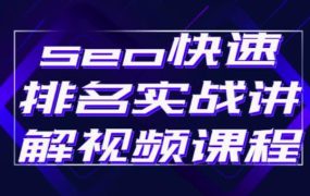 seo快速排名实战讲解视频课程，揭秘seo快排原理