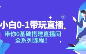 小白0-1带玩玩直播：带你0基础搭建直播间，全系列课程