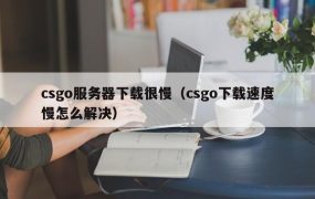 csgo服务器下载很慢（csgo下载速度慢怎么解决）
