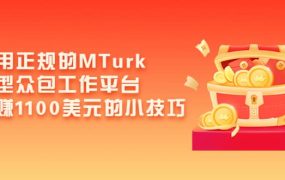 利用正规的MTurk微型众包工作平台,月赚1100美元的小技巧