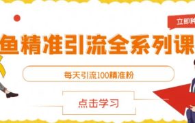 闲鱼精准引流全系列课程,每天引流100精准粉【视频课程】