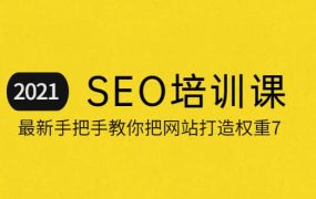 2021最新SEO培训:手把手教你把网站打造权重7,轻松月入3万(无水印)
