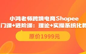 小鸿老师跨境电商Shopee入门课 进阶课:理论 实操系统化教学(原价1999)