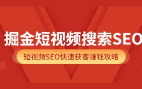 掘金短视频搜索SEO,短视频SEO快速获客赚钱攻略(价值980)