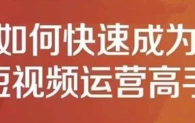 孤狼短视频运营实操课,零粉丝助你上热门,零基础助你热门矩阵