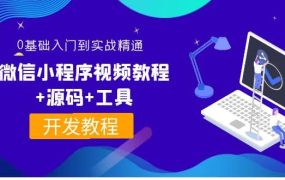 外面收费1688的微信小程序视频教程 源码 工具：0基础入门到实战精通！