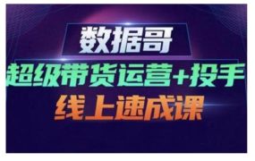 数据哥·超级带货运营 投手线上速成课,快速提升运营和熟悉学会投手技巧