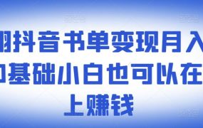 ​罗翔抖音书单变现月入10万，0基础小白也可以在抖音上赚钱