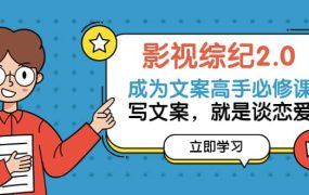 影视综纪2.0·成为文案高手必修课:写文案,就是谈恋爱(20节课)