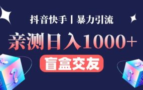 亲测交友盲盒副业项目