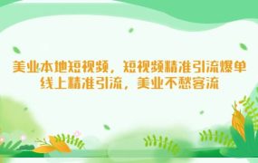 美业本地短视频,短视频精准引流爆单,线上精准引流,美业不愁客流