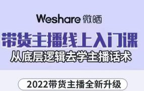 大木子·带货主播线上入门课,从底层逻辑去学主播话术