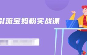 百度贴吧引流宝妈粉实战课，小白也可以日引100 精准粉【视频课程】
