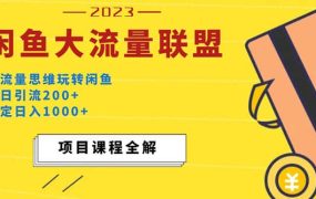 价值1980最新闲鱼大流量联盟玩法