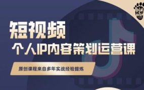 抖音短视频个人ip内容策划实操课，真正做到普通人也能实行落地