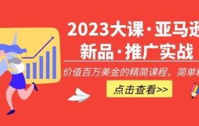 2023大课·亚马逊新品·推广实战:精简课程,简单粗暴