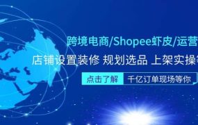 跨境电商/Shopee虾皮/运营实战训练营:店铺设置装修 规划选品 上架实操等等