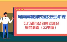 电商高利润市场系统分析课:电商必看(23节课)