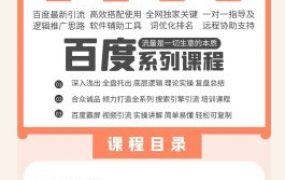 老派Seo：百度霸屏引流课程「搜索引擎推广全系可复制，打造精准被动流量系统」附带工具