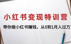 小红书变现特训营:带你做小红书项目