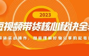短视频带货核心秘诀全辑:带货实战操作,彻底理解好物分享的起号逻辑