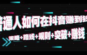 普通人如何在抖音赚到钱:策略 路线 规则 突破 赚钱(10节课)