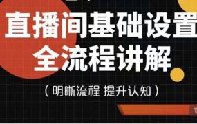 直播间基础设置流程全讲解，手把手教你操作直播间设置流程