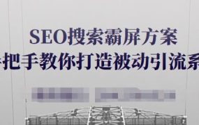 SEO搜索霸屏方案，手把手教你打造被动引流系统【视频课程】