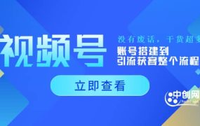 视频号新手必学课:账号搭建到引流获客整个流程,没有废话,干货超多