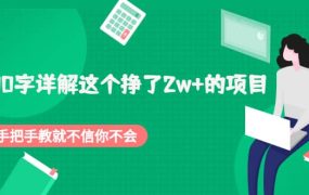 2000字详解这个挣了2w 的项目,手把手教就不信你不会【付费文章】