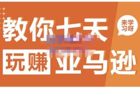 晟尧跨境·教你七天玩赚亚马逊，教你轻松玩赚亚马逊，适合小白学习