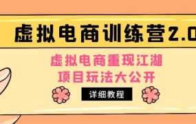 小红书虚拟电商训练营2.0,虚拟电商重现江湖,项目玩法大公开【详细教程】