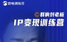 群响刘老板·IP变现训练营第6期:教你搞流量新姿势,IP打造获客私域经营