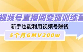 视频号直播间变现训练营