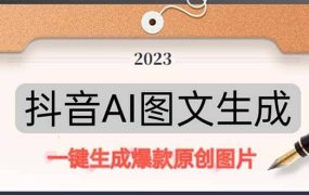 抖音AI原创图文项目:一键根据关键字生成原创图片,每天10分钟