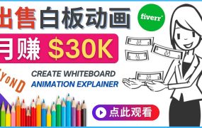 如何用最简单制作白板动画(WhiteBoard Animation)月赚3万美元