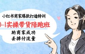 小红书商家爆款打造特训(14期)0-1实操带货陪跑班,助商家成功丢掉付流量