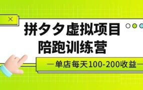 《拼夕夕虚拟项目陪跑训练营》单店100-200 独家选品思路与运营