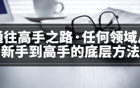 <通往高手之路·任何领域从新手到高手的底层方法>完结