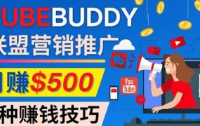 推广TubeBuddy联盟营销项目,完全免费的推广方法,轻松月赚500美元