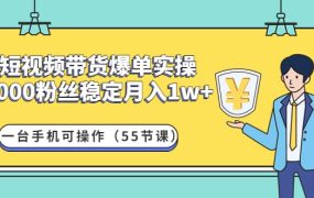 短视频带货爆单实操:一台手机可操作(55节课)