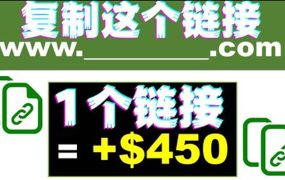 复制链接赚美元,一个链接可赚450 ,利用链接点击即可赚钱的项目(视频教程)