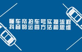 懂车帝拍车号实操流程:抖音的运营方法和思维(价值699元)