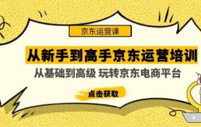 从新手到高手京东运营培训：从基础到高级 玩转京东电商平台(无水印)