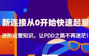 新连接从0开始快速起量:进阶运营知识,让PDD之路不再迷茫