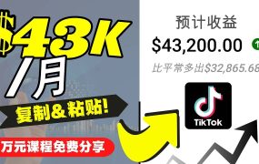2022抖音国际版Tiktok赚钱项目:每天上传一个视频就轻松月入$43200美元