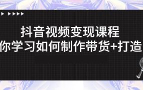 抖音短视频变现课程:带你学习如何制作带货 打造IP【41节】