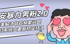 七安暴力男粉2.0 完美解决收款频繁问题 收付系统大更新稳定持久(教程 素材)