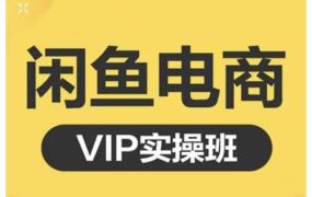 闲鱼电商零基础入门到进阶VIP实战课程,帮助你掌握闲鱼电商所需的各项技能